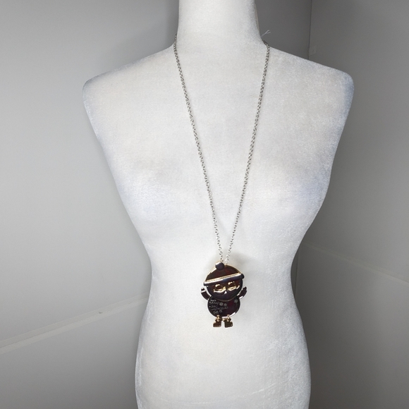 Howard's NWT Holiday Icon Christmas Santa necklace silver gold - Picture 6 of 15
